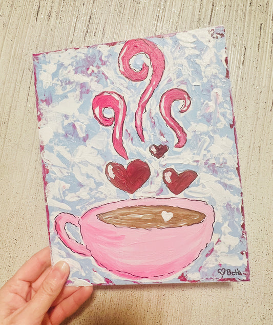 Coffee Cup 8x10 Canvas