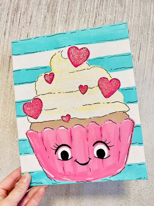 Whimsical Glitter Cupcake