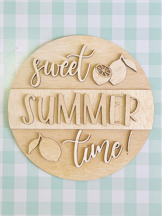 Sweet Summer Time Lemon Door Hanger - 12"