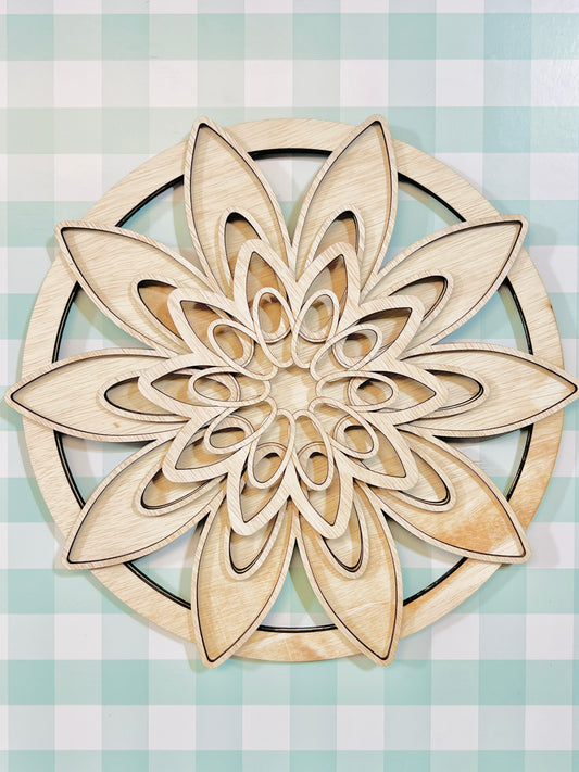Layered Flower Wall Hanging