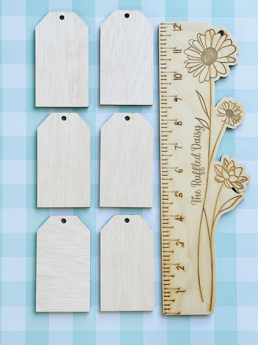 Wooden Mini Tags - Set of 6