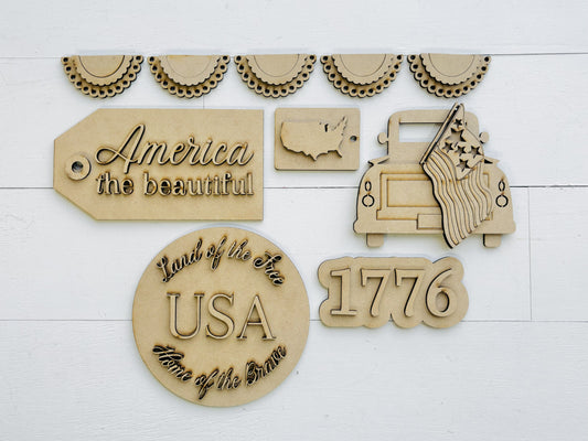America Tiered Tray Set