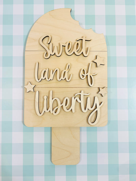 20" Sweet Land of Liberty Door Hanger